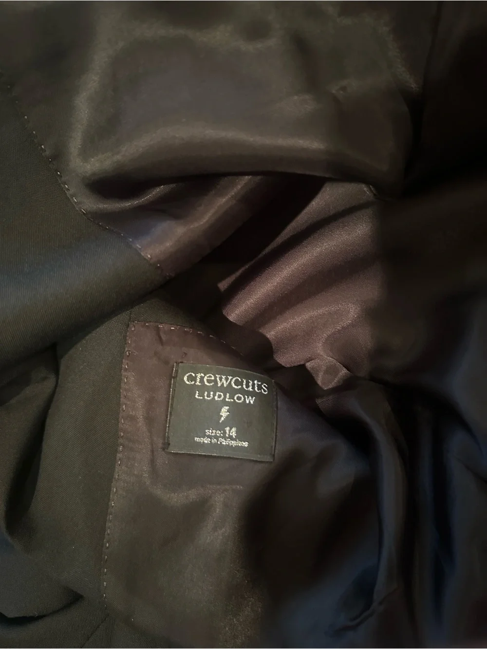 Crewcuts Boys Black Two-Piece Blazer and Trouser Suit Size 14 - Picture 9 of 16